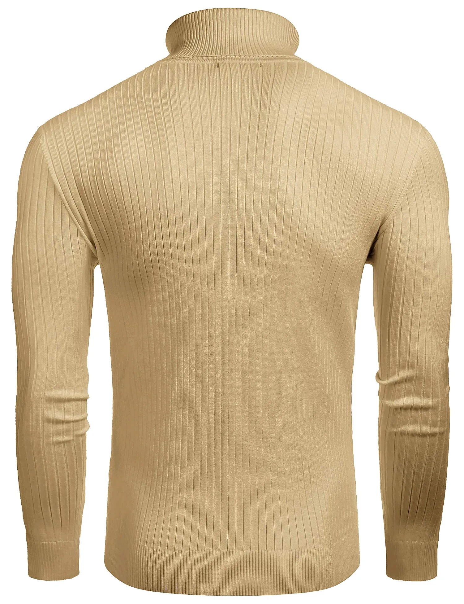 COOFANDY Men's Slim Fit Turtleneck Sweater Casual Twist Patterned Pullover Knitted Sweaters