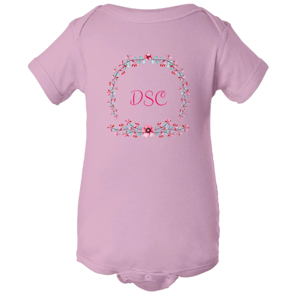[FREE Shipping   15% Off] Unique Gift Personalized Initial Colorful Wreath Blossom Baby Body Suit Family Matching Clothing Set [Expiry : Oct 12 (Fri)]
