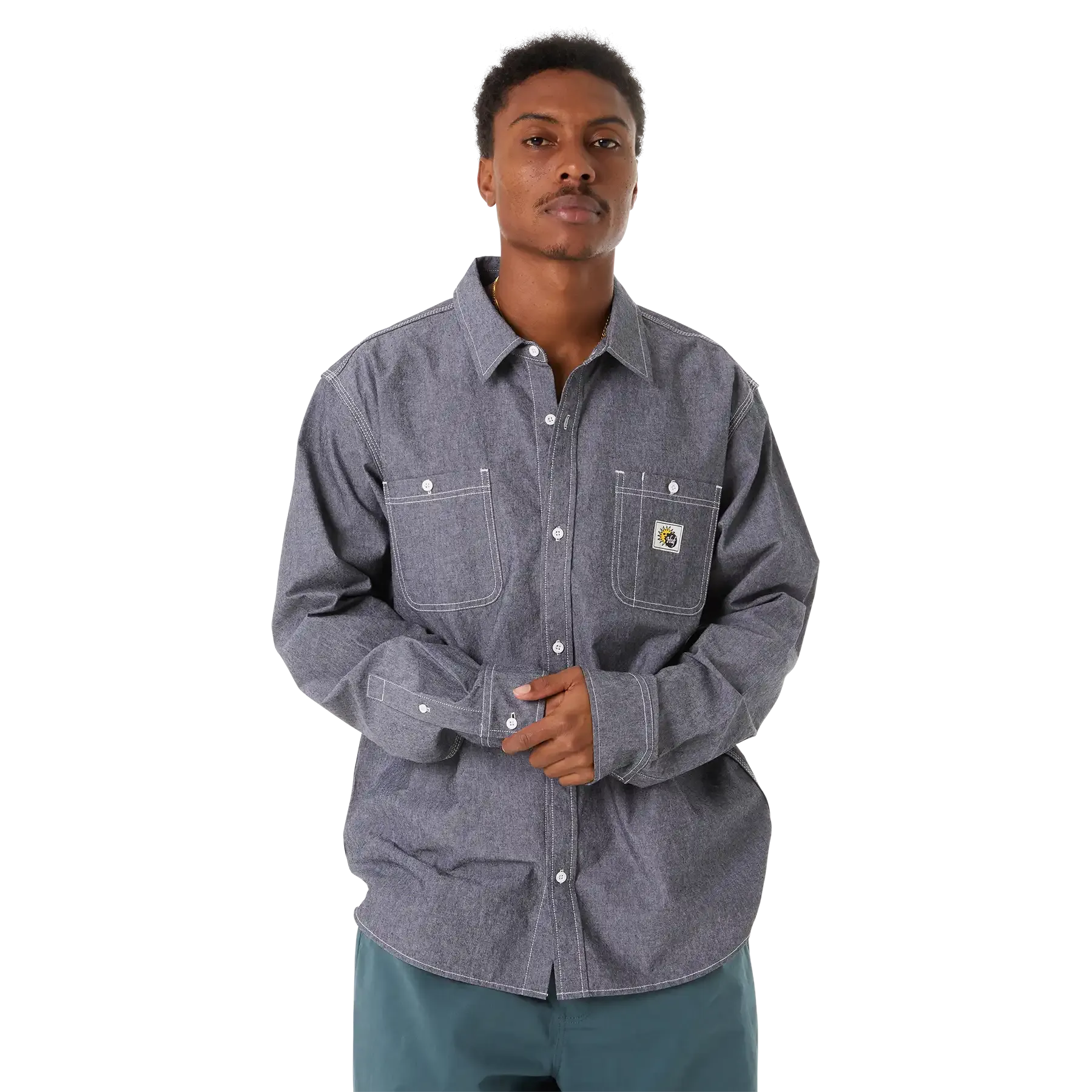 Huf Total Eclipse Chambray Button Up Shirt