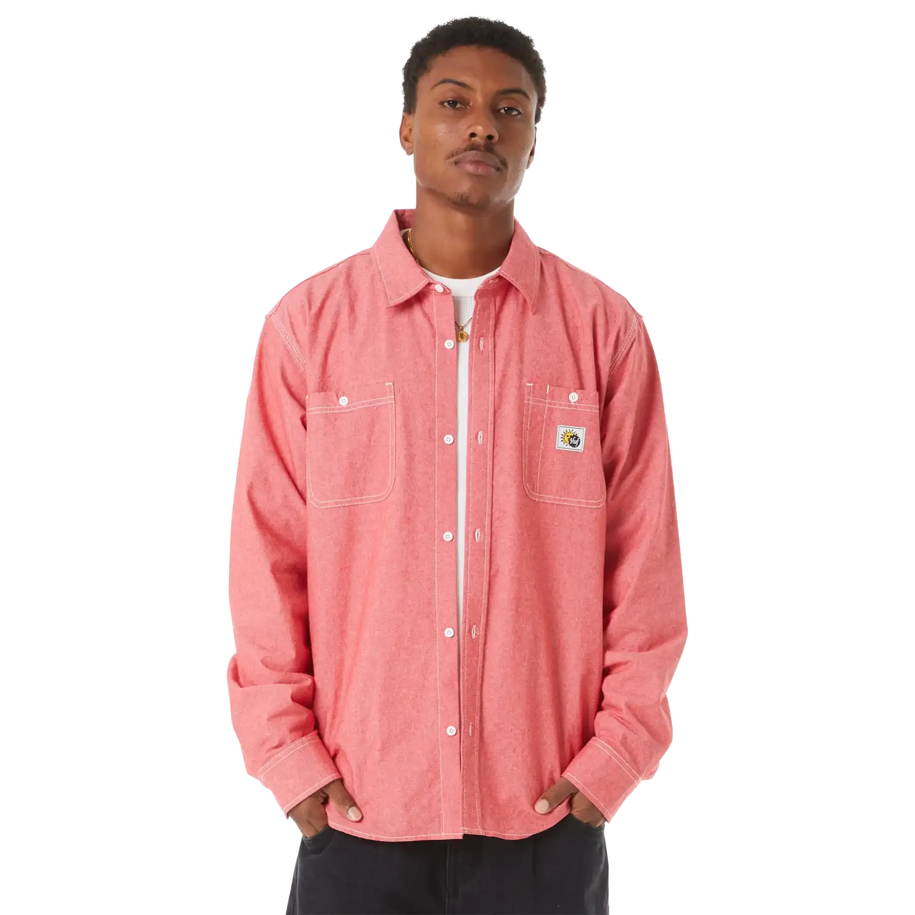 Huf Total Eclipse Chambray Button Up Shirt