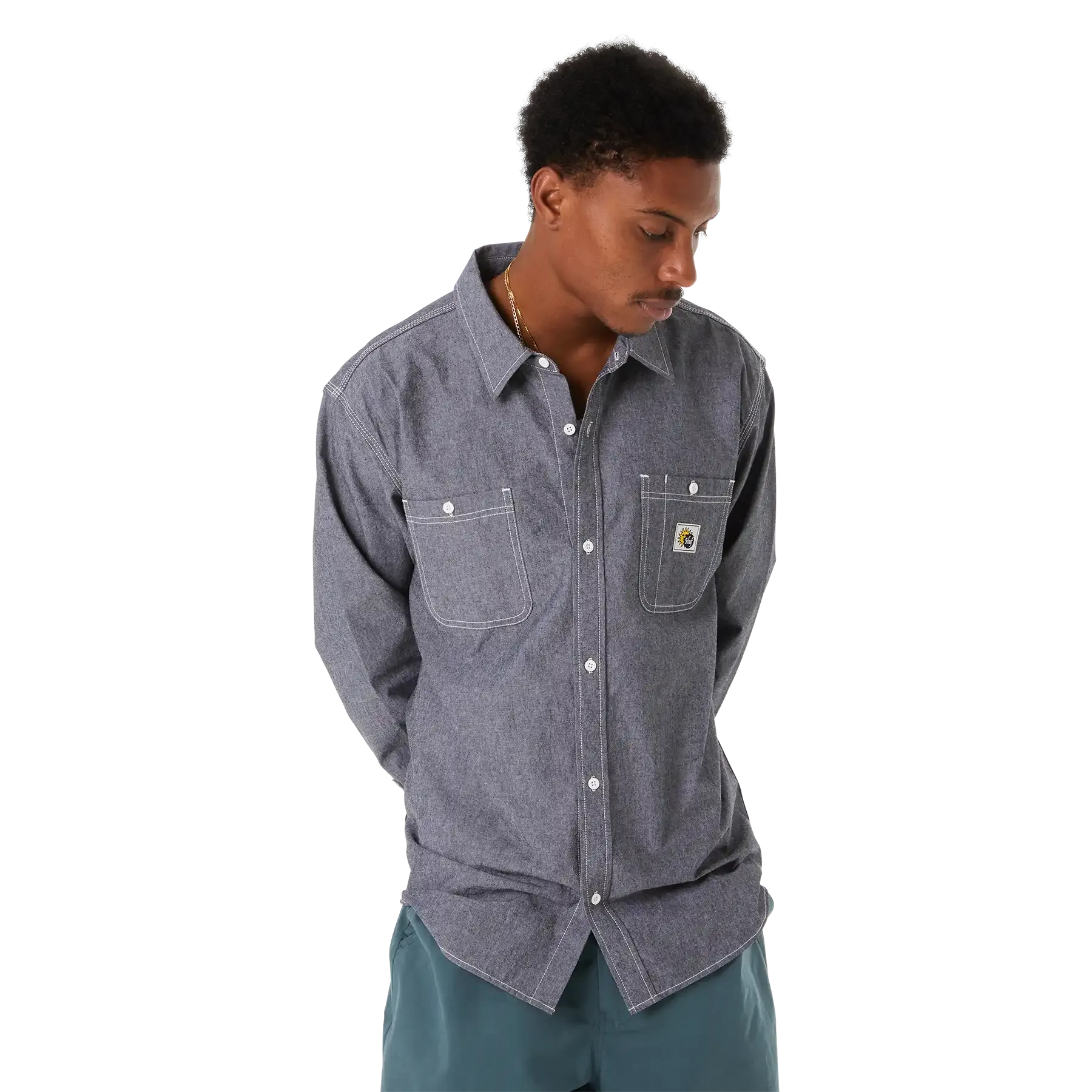 Huf Total Eclipse Chambray Button Up Shirt