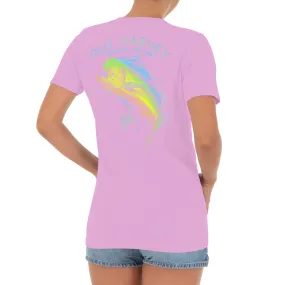 Ladies Mahi Scribble Short Sleeve V-Neck T-Shirt