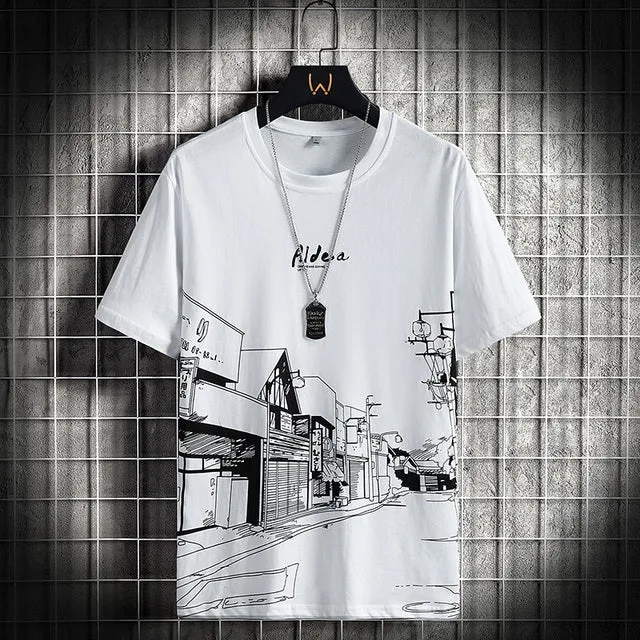 Men T Shirts Cotton Short Sleeve Shirt Fashion S4558670
