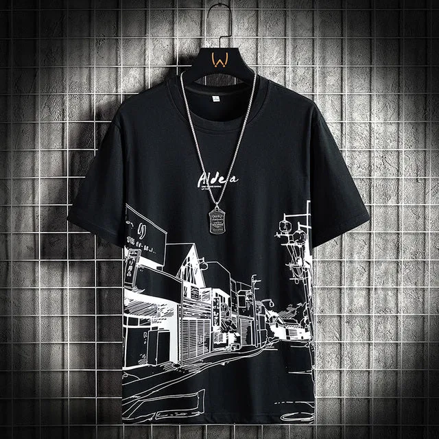 Men T Shirts Cotton Short Sleeve Shirt Fashion S4558670