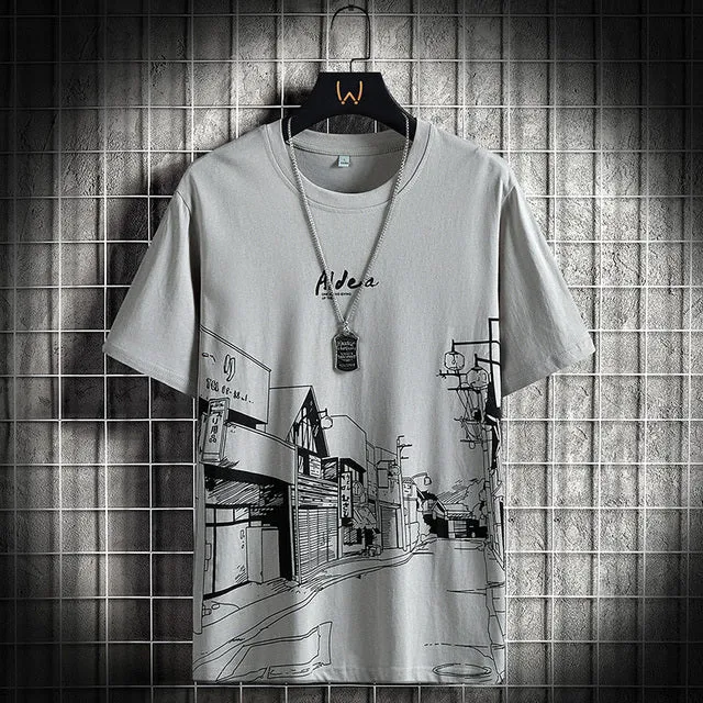 Men T Shirts Cotton Short Sleeve Shirt Fashion S4558670