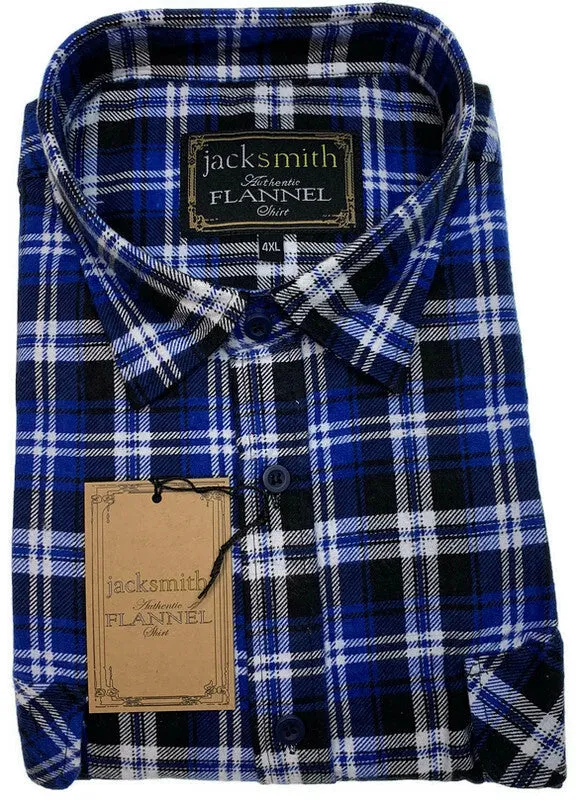 Mens Flannelette Shirt 100% Cotton Check Authentic Flannel Long Sleeve Vintage