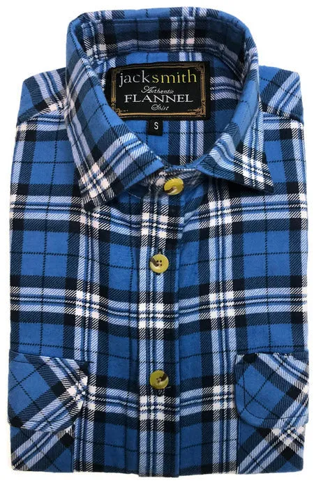 Mens Half Placket Flannelette Long Sleeve Pullover Shirt 100% Cotton Check Authentic Flannel