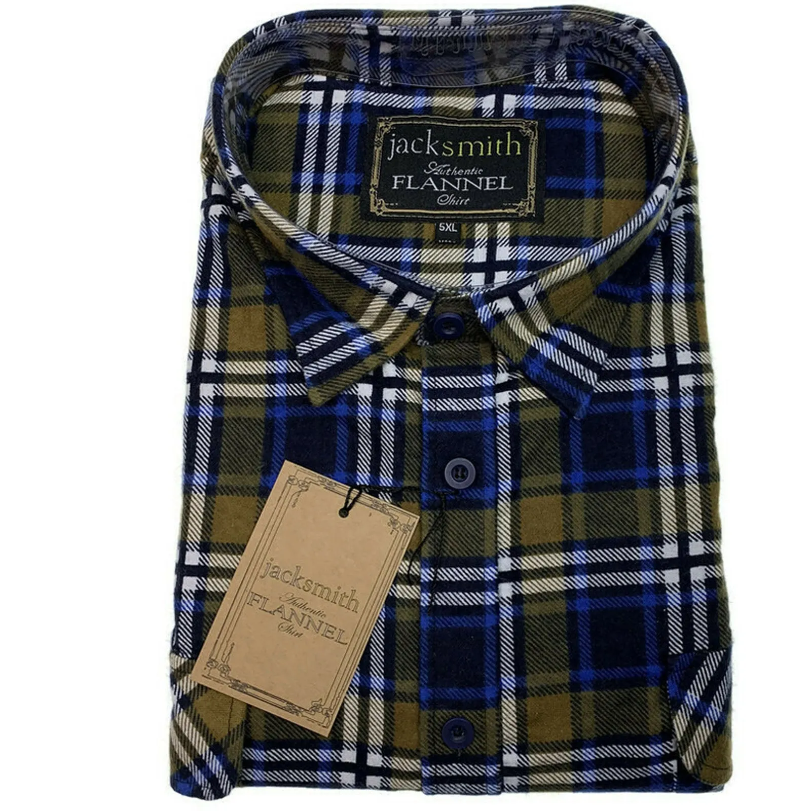 Mens Half Placket Flannelette Long Sleeve Pullover Shirt 100% Cotton Check Authentic Flannel