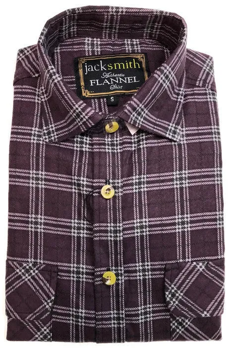 Mens Half Placket Flannelette Long Sleeve Pullover Shirt 100% Cotton Check Authentic Flannel