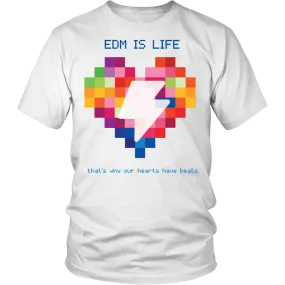 Rainbow Heart Tee - Light Colors