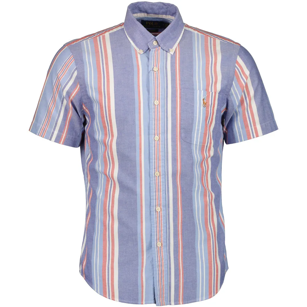 Short Sleeve Stripe Print Shirt
