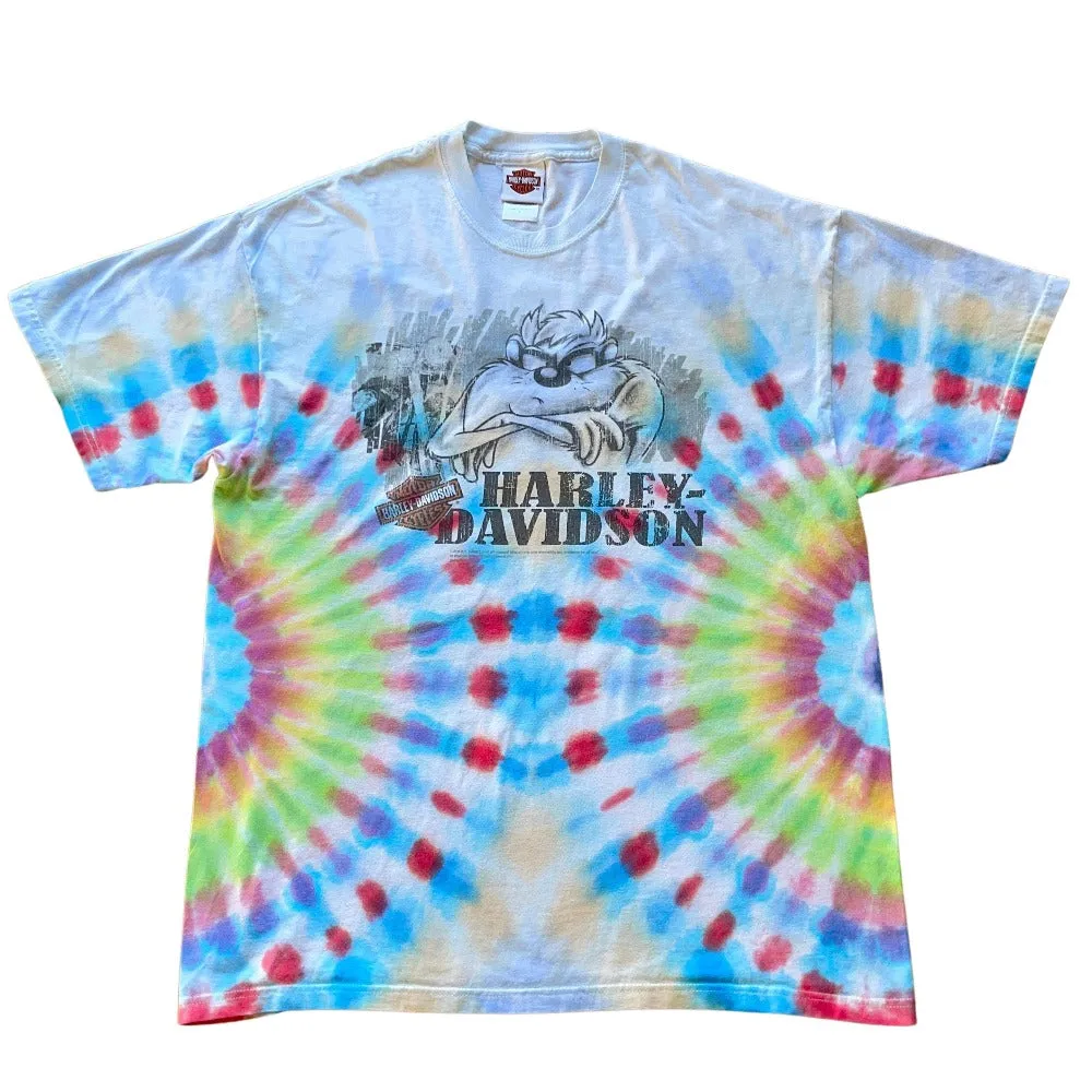 Vintage Harley Looney Toons Tie-Dye Tee | XL